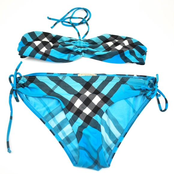 Burberry Other - BURBERRY Brit: Blue "Nova Check" Bikini Sz: XL